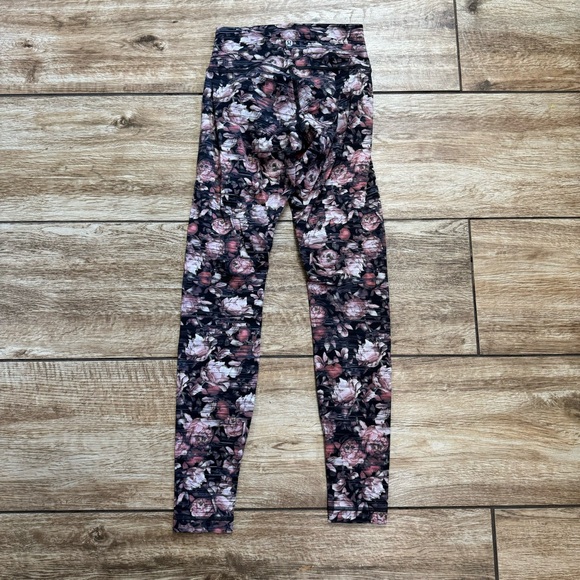 Lululemon Wunder Under Hi-Rise Leggings Size 4 Nulux Peony Floral Multi Stretch - Picture 6 of 16